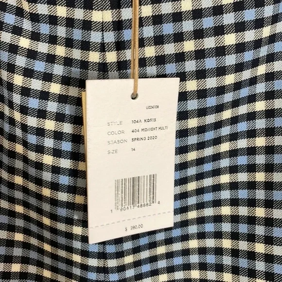 Michael Kors Collection Tattersall Stretch Wool Gabardine Flare Skirt size 14 - Picture 13 of 13